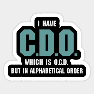 Alphabetical OCD Sticker